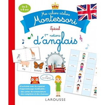 Cahier atelier Montessori: Spécial 1eres notions d'Anglais