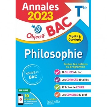 Annales Objectif BAC 2023 Philosophie