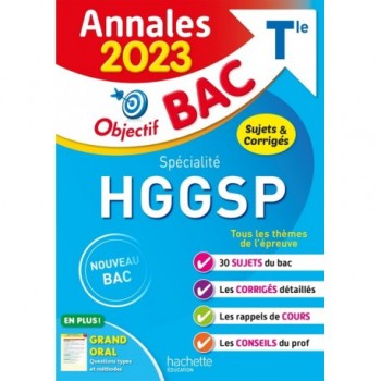 Annales Objectif BAC 2023 Spécialité Histoire (HGGSP)