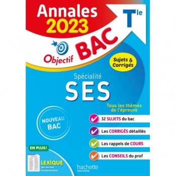 Annales Objectif BAC 2022 Spécialité SES