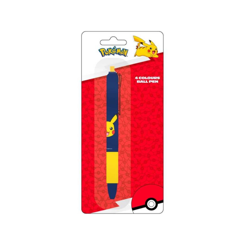 STYLO-BILLE POKÉMON (PIKACHU) 4 COULEURS BF7-127