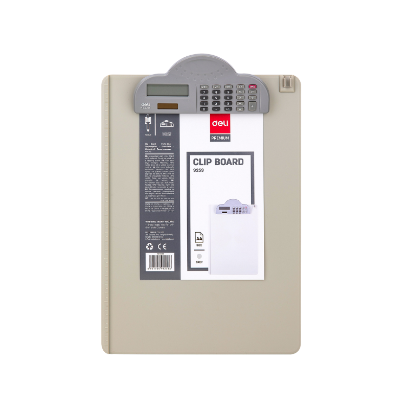 PRESSE-PAPIER PRESSE-PAPIER A4 GREY | CLIP BOARD DE9259