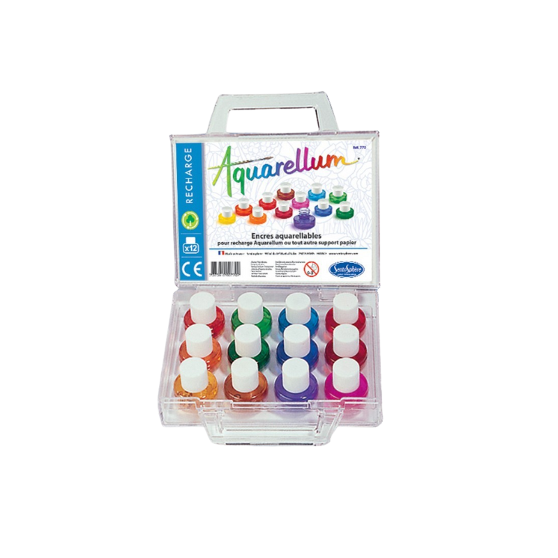 KIT DE PEINTURE | VALISETTE DE 12 ENCRES BF7-184 | AQUARELLUM - SENTOSPHÈRE