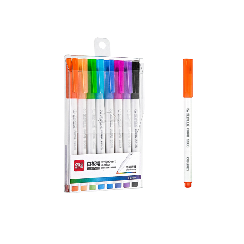 MARQUEUR EFFAÇABLE 8 CLRS | MARKER ERASABLE DES504