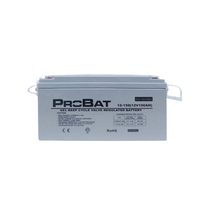 BATTERIE 150A SOLAIRE PURE GEL SLIM PROBAT