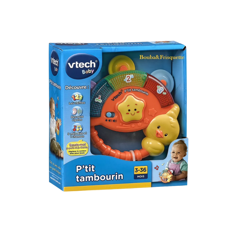 PTIT TAMBOURIN | JOUET MUSICAL | DÉCOUVERTE ET RYTHME | JOUETS POUR ENFANTS