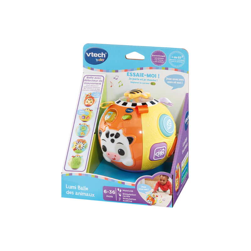 LUMI BALLE DES ANIMAUX | JOUET SENSORIEL | DÉCOUVERTE ET APPRENTISSAGE | JOUETS POUR BÉBÉS