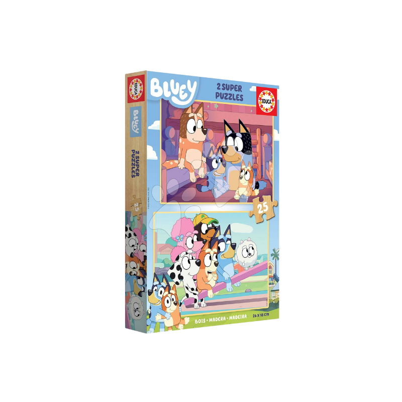 PUZZLE EN BOIS ENCHANTÉ  LES AVENTURES DE BLUEY  25 PIÈCES | JEU ÉDUCATIF POUR ENFANTS