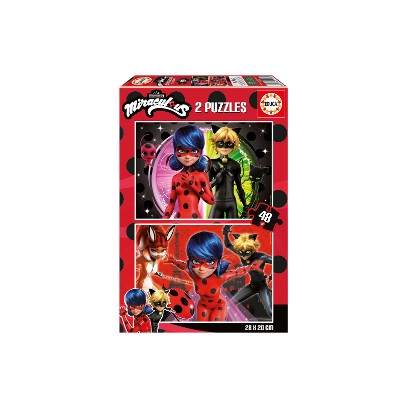 PUZZLE PARIS HÉROÏQUE  COLLECTION MIRACULOUS LADYBUG  48 PIÈCES | JEU ÉDUCATIF POUR ENFANTS