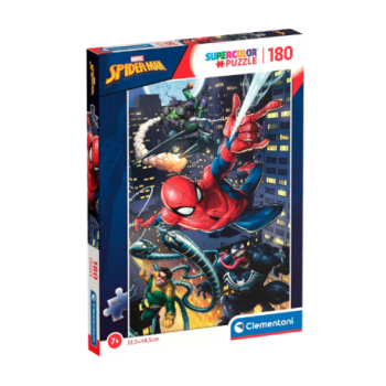 PUZZLE SUPERCOLOR SPIDER-MAN - COLLECTION MARVEL - 180 PIÈCES PAR CLEMENTONI | JEU ÉDUCATIF POUR ENFANTS