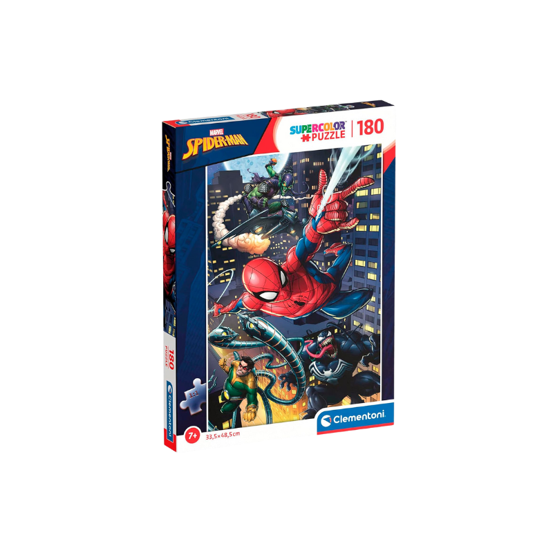 PUZZLE SUPERCOLOR SPIDER-MAN - COLLECTION MARVEL - 180 PIÈCES PAR CLEMENTONI | JEU ÉDUCATIF POUR ENFANTS