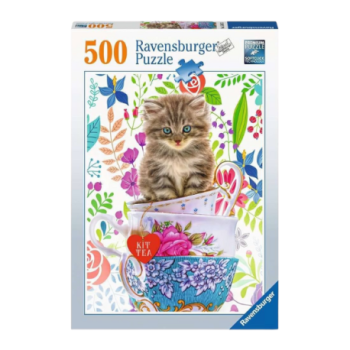 PUZZLE RAVENSBURGER  CHATON DANS UNE TASSE  500 PIÈCES | JEU ÉDUCATIF POUR ENFANTS