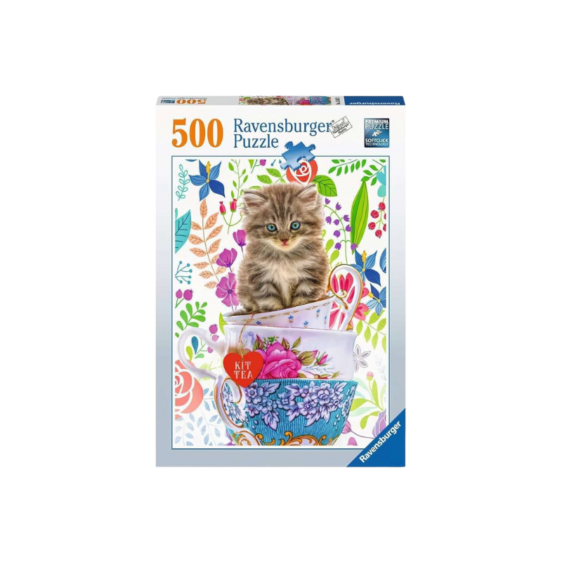 PUZZLE RAVENSBURGER  CHATON DANS UNE TASSE  500 PIÈCES | JEU ÉDUCATIF POUR ENFANTS