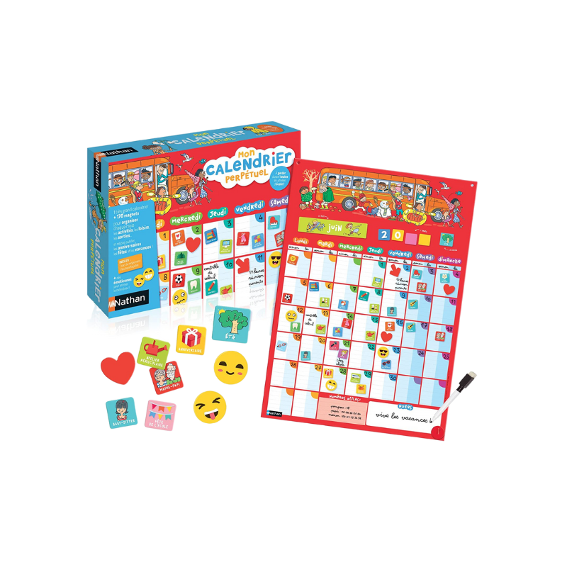 MON CALENDRIER PERPÉTUEL | JOUET ÉDUCATIF ET ORGANISATEUR POUR ENFANTS