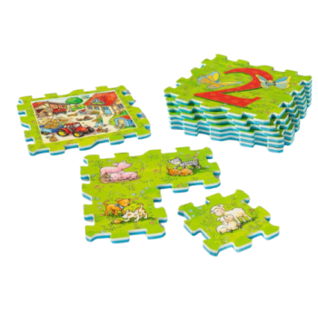 PUZZLE ANIMAUX DE LA FERME | JEU LUDIQUE ET ÉDUCATIF POUR ENFANTS