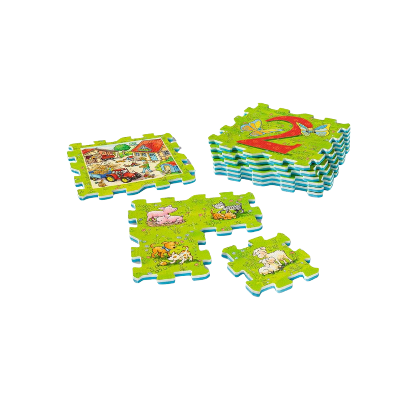 PUZZLE ANIMAUX DE LA FERME | JEU LUDIQUE ET ÉDUCATIF POUR ENFANTS