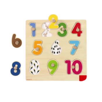 GOULA  PUZZLE À BOUTON CHIFFRES | JEU DÉVEIL LUDIQUE ET PÉDAGOGIQUE POUR ENFANTS