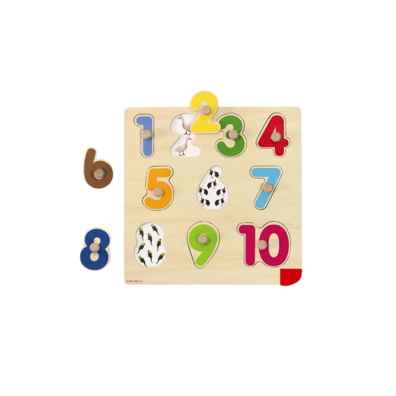 GOULA  PUZZLE À BOUTON CHIFFRES | JEU DÉVEIL LUDIQUE ET PÉDAGOGIQUE POUR ENFANTS