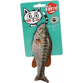 AIME JOUET CHAT POISSON 17CM (AGROBIOTHERS)