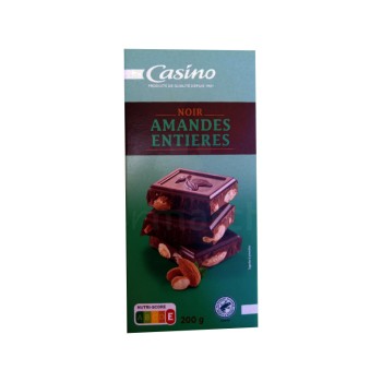 Chocolat Noir Aux Amandes Entieres Casino 200g