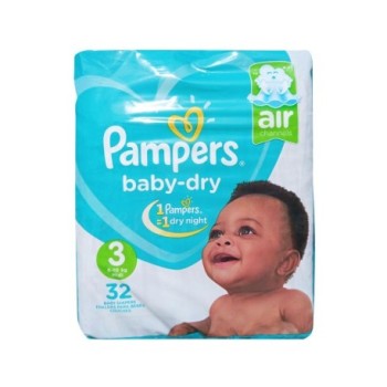 Couches Midi Pampers x32 | Baby-Dry 6-10kg
