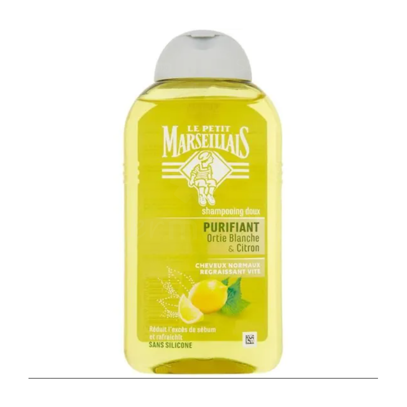Shampoing Purifiant Ortie Citron Le Petit Marseillais 250ml | Pour Cheveux regraissant vite
