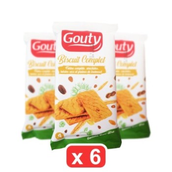 Pack de 6 Biscuits Complet Gouty JB | à base de farine complète