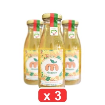 Pack de 3 Nectar Ananas Bio MiHavaKa 25cl | Bouteille en verre avec consignation 1 000 Ar incluse
