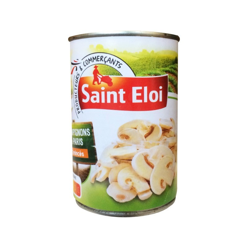 Champignons de Paris St Eloi 1/2 400g  | Emincés