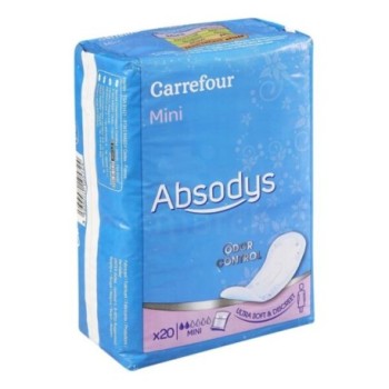 Serviettes incontinence mini Carrefour x 20
