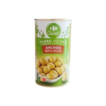Olives farcies aux anchois Carrefour 350g