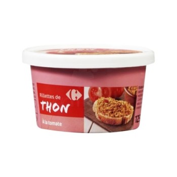 Rillette de thon à la tomate Carrefour 125g