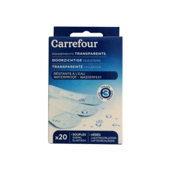 Pansement transparents discret Carrefour | Boîte de 20 pièces