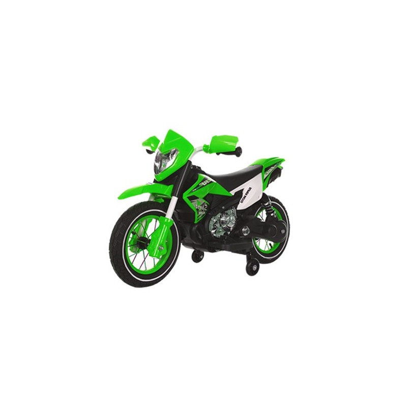 Moto électrique enfant avec roues d'entraînement, effets sonores
