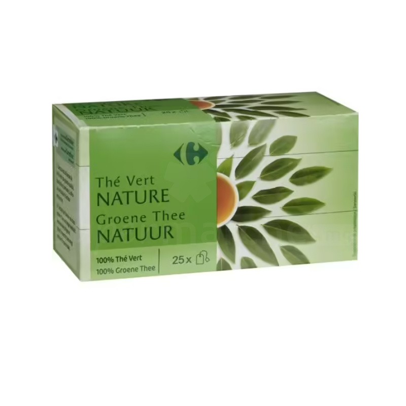 Thé infusion thé vert nature 25 sts Carrefour