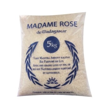 Riz blanc parfumé Madame Rose 5kg | Riz de Madagascar Naturellement parfumé
