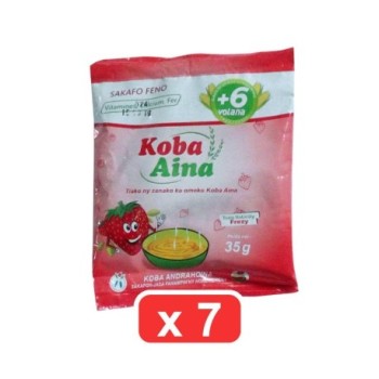 Pack de 7 Koba Aina goût Fraise 35g | Dès 6 mois