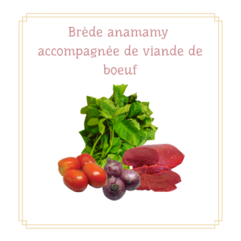 Brèdes anamamy accompagnées de viande de boeuf | Recette pour plus 5 personnes