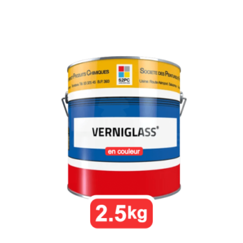 Verniglass en solvant couleur s2pc 2.5kg | 6couleurs disponibles | Vernis brillant aux résines alkydes en phase solvant - Noyer