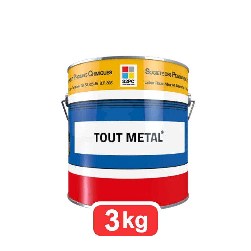 Peinture tout métal s2pc 3kg | 4couleurs disponibles | antirouille et finition mate - Rouge brun