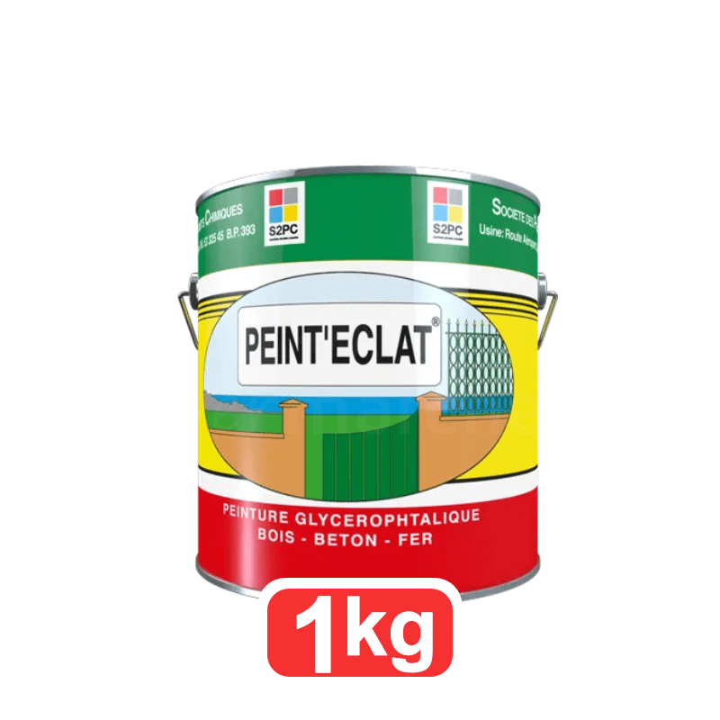 Peinture brillant PEINTECLAT s2pc 1kg | 19couleurs disponibles | laque glycérophtalique brillante - Ton pierre