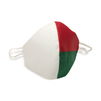 Masque de Protection Drapeau de Madagascar | Blanc - Rouge - Vert | En Viseline avec doublure coton 100%