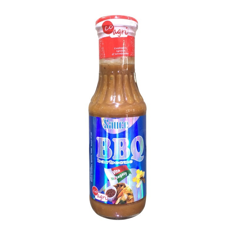 Sauce Barbecue au miel Coagri 340ml | Sans conservateur | Bouteille en verre | 100% Malagasy