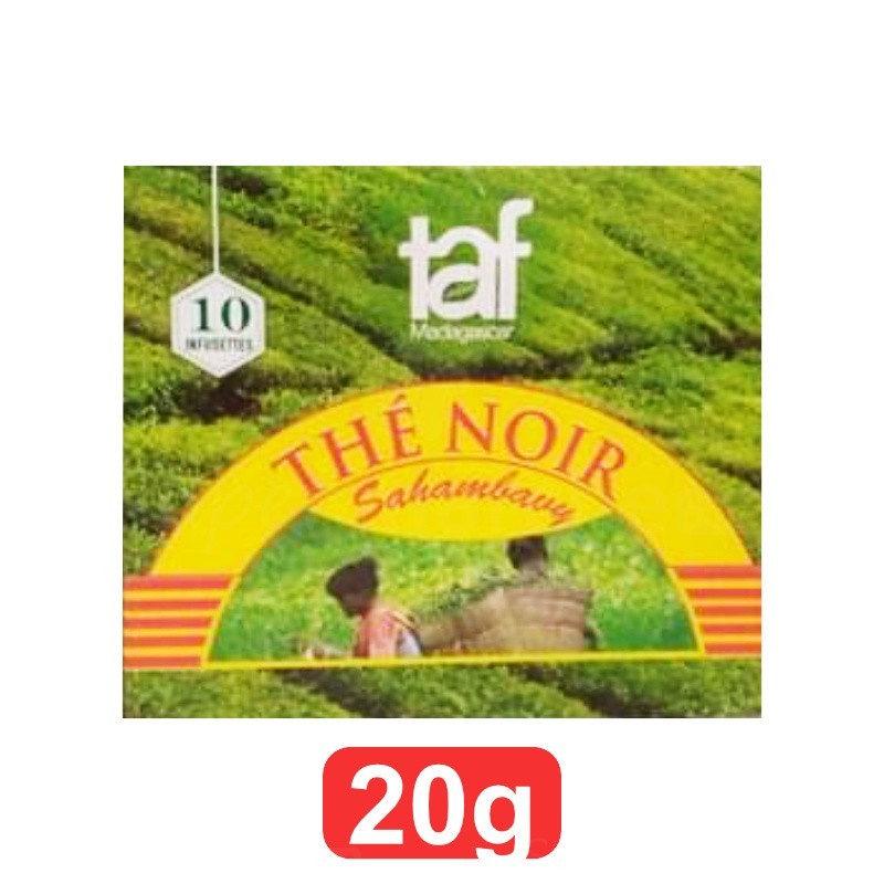 Thé Noir Sahambavy Taf 20g | 10 infusettes | Thé noir nature en infusette de Madagascar