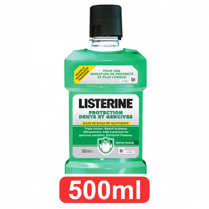 Protection Dents et Gencive Listerine 500ml | Parfum Menthe Fraîche