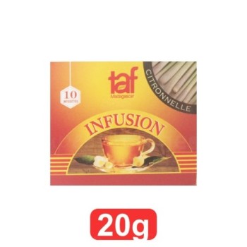 Infusion Citronnelle Taf 20g | 10 infusettes | Thé tisane en infusette
