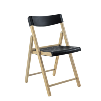 Chaise pliable en plastique Couleur Noir