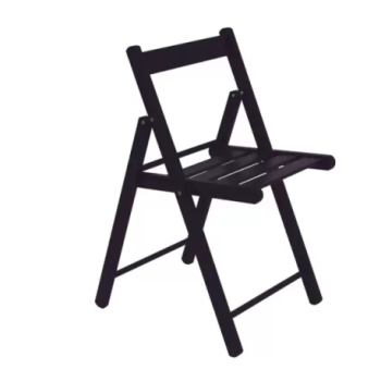 Chaise pliable en bois Couleur Noir