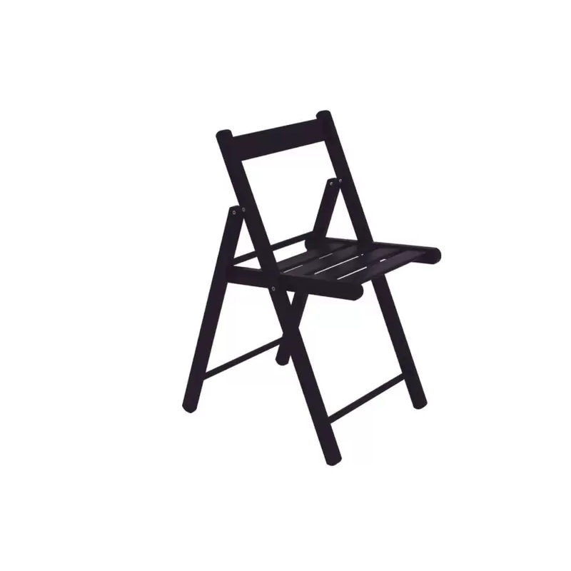 Chaise pliable en bois Couleur Noir