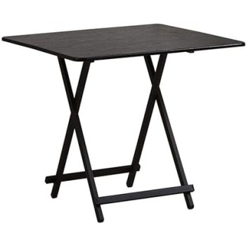 Table pliable en bois de 60x60x75cm Couleur Noir